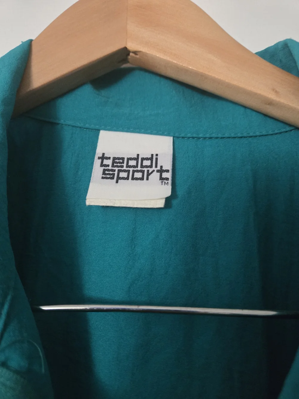 Vintage 1980s Teddi Sport Blue Polyester Full Zip Windbreaker Jacket USA - Picture 2 of 13